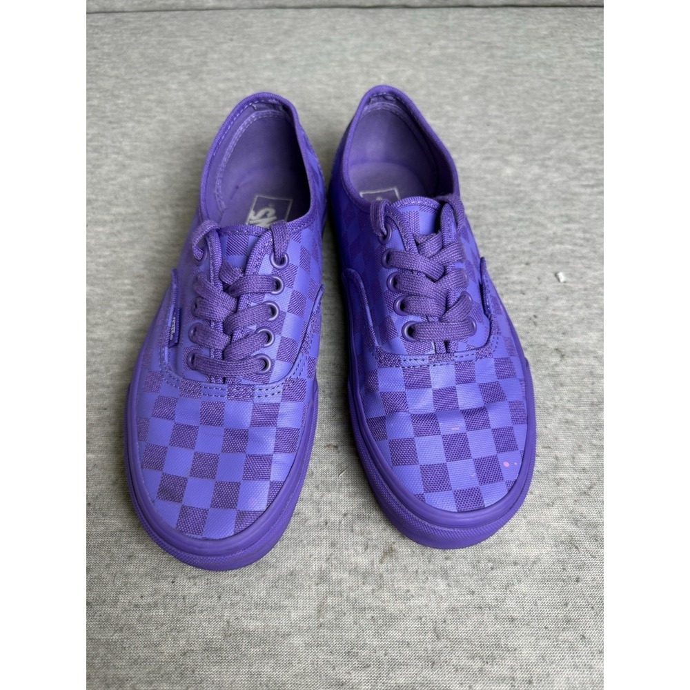 VANS Off the Wall Skate Shoes Men's Size 7 Purple Checkered Authentic